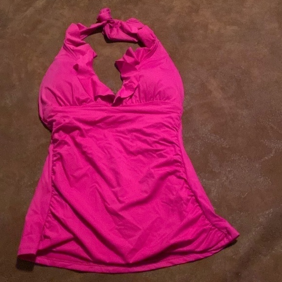 Lauren Ralph Lauren fuchsia tankini 2 piece set size 10 - Picture 5 of 9